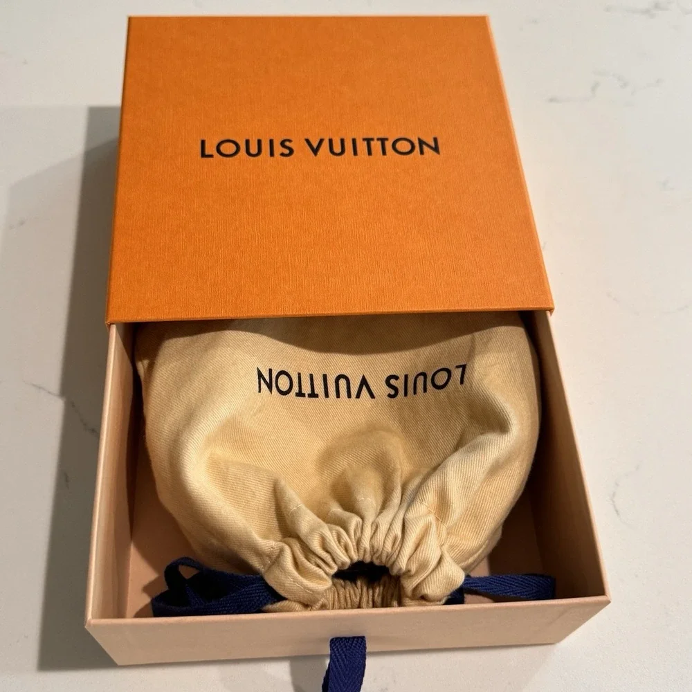Authentic Louis Vuitton Fleur d'Epi Purple Bag‎ Charm Key Chain W/ Box Dust Bag